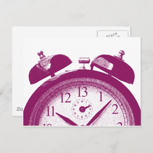 13 Stunden rot Postkarte (Vorne/Hinten)