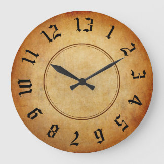 13-Stunden-Uhr Große Wanduhr