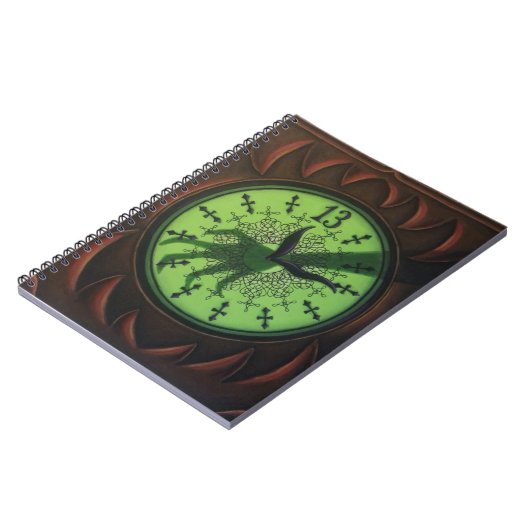 13 Stunden-Uhr-Notizbuch Notizblock (Linke Seite)