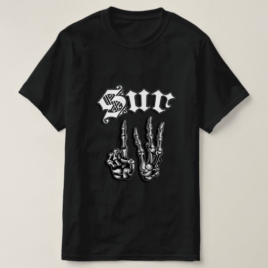 13 Sur. Schwarzer T - Shirt (Design vorne)