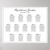 13 Tabelle Einfache Eleganz Hochzeitskarte Poster (Vorne)