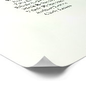 13 Tabelle Hochzeitskarte Grüne Eukalyptus Poster (Ecke)