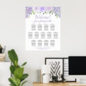 13 Tabelle Lavendel Blumenübersicht Poster (Heimbüro)