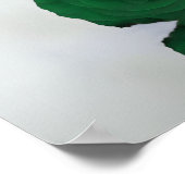 13 Tabelle Smaragdgrüne Rose Hochzeitskarte Poster (Ecke)