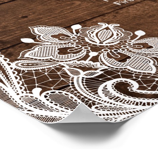 13 Tabellen Rustikale Strandlichtdiagramme Poster (Ecke)