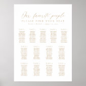 13 Tabellen Unsere Lieblings-Sitzkarte Poster (Vorne)