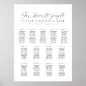 13 Tabellen Unsere Lieblings-Sitzkarte Poster (Vorne)