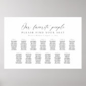 13 Tabellen Unsere Lieblings-Sitzplan Poster (Vorne)