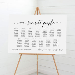 13 Tabellen Unsere Lieblings-Sitzplan Poster