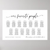 13 Tabellen Unsere Lieblings-Sitzplan Poster (Vorne)