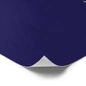 13 Table Elegant Navy Blue Wedding Seating Chart Poster (Ecke)