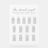 13 Tables Favorite People Acrylic Seating Chart Acrylschild (Vorderseite)