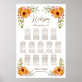 13 Tafelsonnenblume Rose Hochzeitssortierung Poster (Vorne)