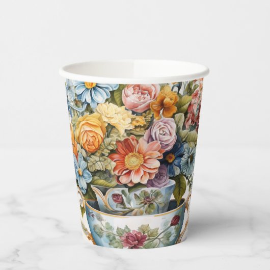 13 Tassen Blume Pappbecher (Links)