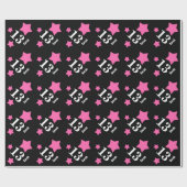 13. Teen Birthday STARS Individuelle Name V22 PINK Geschenkpapier (Flach)