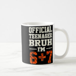 13 Teenager bruh ich bin 6+7 Geburtstag Basketball Kaffeetasse