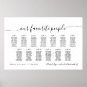13 Tisch Elegant unsere Lieblings-Sitzkarte Poster (Vorne)