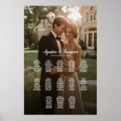 13 Tische elegante Hochzeitskarte für das Foto Poster (Vorne)