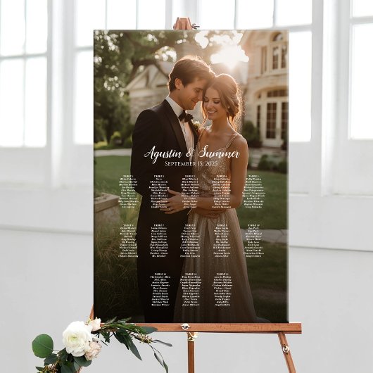 13 Tische elegante Hochzeitskarte für das Foto Poster