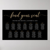 13 Tische finden Ihre Sitzkarte Poster (Vorne)