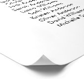 13 Tische finden Ihre Sitzkarte Poster (Ecke)