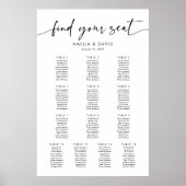 13 Tische finden Ihre Sitzkarte Poster (Vorne)