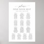 13 Tische Finden Sie Ihre Sitzplakette Poster (Vorne)