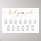 13 Tische finden Sie Ihren Sitzplan Poster (Vorne)