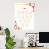 13 Tische Hochzeitskarte Chic Chic Floral Poster (Heimbüro)