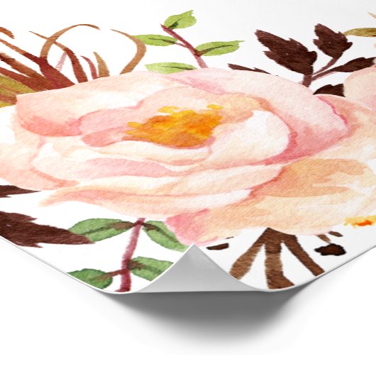 13 Tische Hochzeitskarte Chic Chic Floral Poster (Ecke)