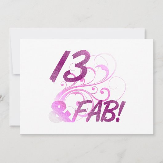 13 und ein toller Geburtstag Karte (Vorderseite)