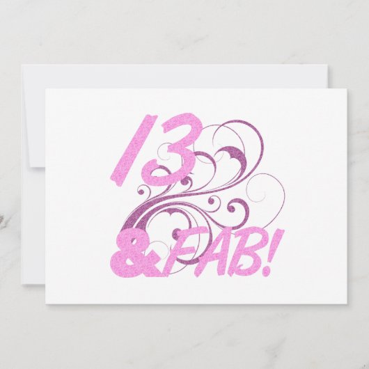 13 und ein toller Geburtstag Karte (Vorderseite)