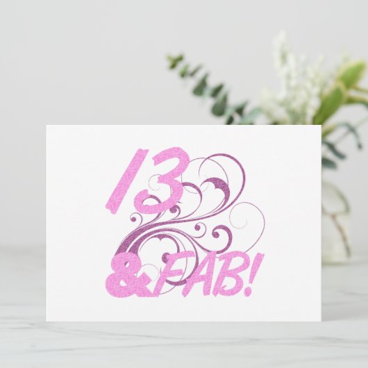 13 und ein toller Geburtstag Karte (Stehend Vorderseite)