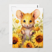 13 von 17 Sonnenblumengarten Miceville Postkarte (Vorne/Hinten)