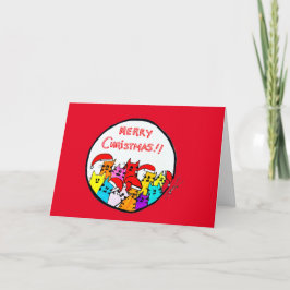 13 - Weihnachtskatzen-Karte Karte