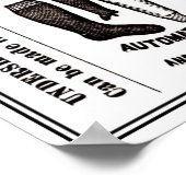 13" x 19" Antiquitätenstrickmaschine und Anzeige Poster (Ecke)