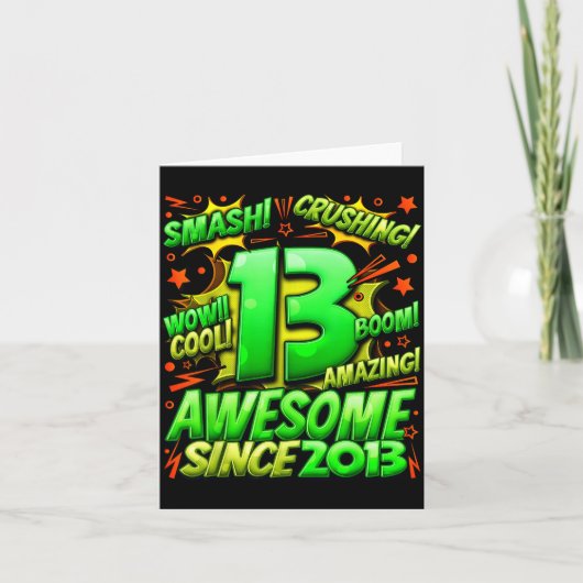 13 Year Old For Boys 13th Birthday Boy 13 Year Old Karte (Vorderseite)