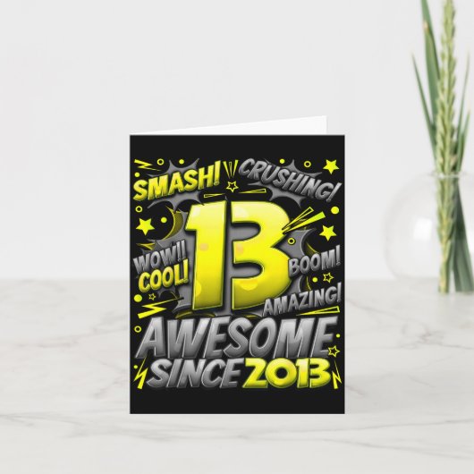 13 Year Old For Boys 13th Birthday Boy 13 Year Old Karte (Vorderseite)