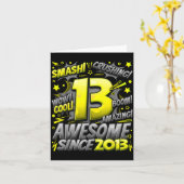 13 Year Old For Boys 13th Birthday Boy 13 Year Old Karte (Gelbe Blume)