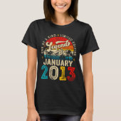 13 Year Old Legend Since January 2013 13th Birthda T-Shirt (Vorderseite)
