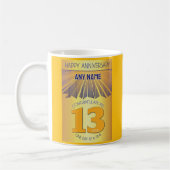 13 Year Sober Anniversary | Golden Ray 12 Step Kaffeetasse (Links)