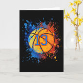 13 Years Old 13th Birthday Sketll Gift For Boys Pa Karte (Gelbe Blume)