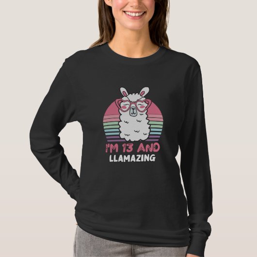 13 Years Old Bday Llamazing 13th Birthday Llama T-Shirt (Vorderseite)