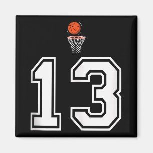13er Basketball Style Vintage Weiße Tank Top Magnet