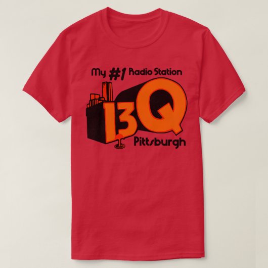 13Q Pittsburgh Retro Abgeschaltete Radiostation T-Shirt (Design vorne)
