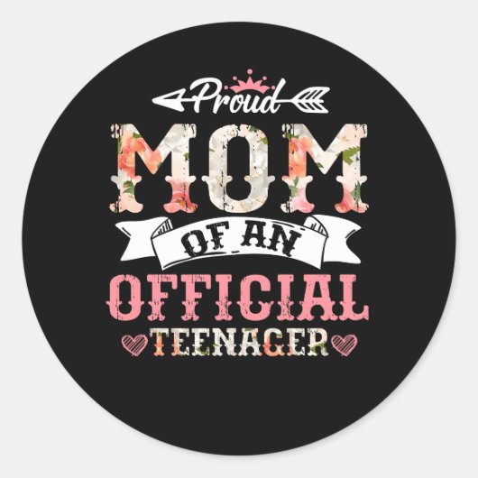 13th Birthday 13 Ye Runder Aufkleber (Vorderseite)