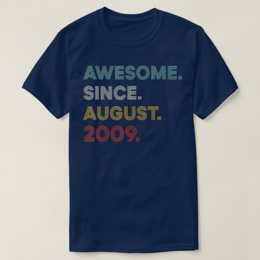 13th Birthday 13 Year Old Awesome Since August 20 T-Shirt (Design vorne)