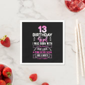 13th Birthday 13 Years Girls Funny Teenager Birthd Serviette (Beispiel)