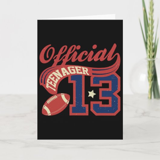 13th Birthday Boy Official Teenager 13 Yrs Old Foo Karte (Vorderseite)