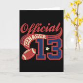 13th Birthday Boy Official Teenager 13 Yrs Old Foo Karte (Gelbe Blume)